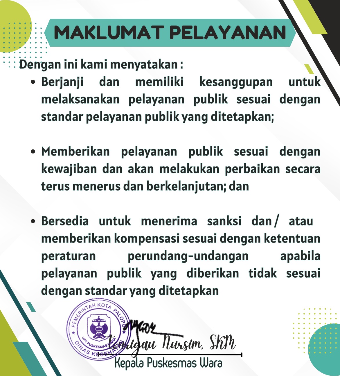 Maklumat Pelayanan